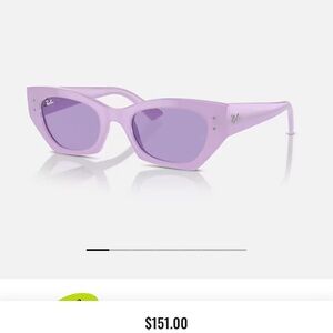 Lilac cat eye ray-ban sunglasses. Brand new, never worn